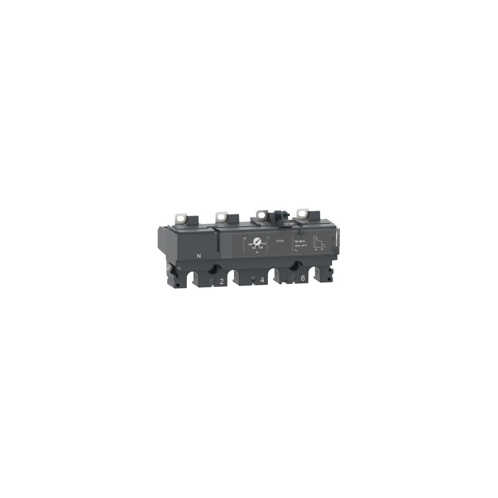 Déclencheur TM100D, ComPacT NSX100/160/250, 4 pôles 3D (neutre non protégé), protections magnéto-thermiques, calibre 100A